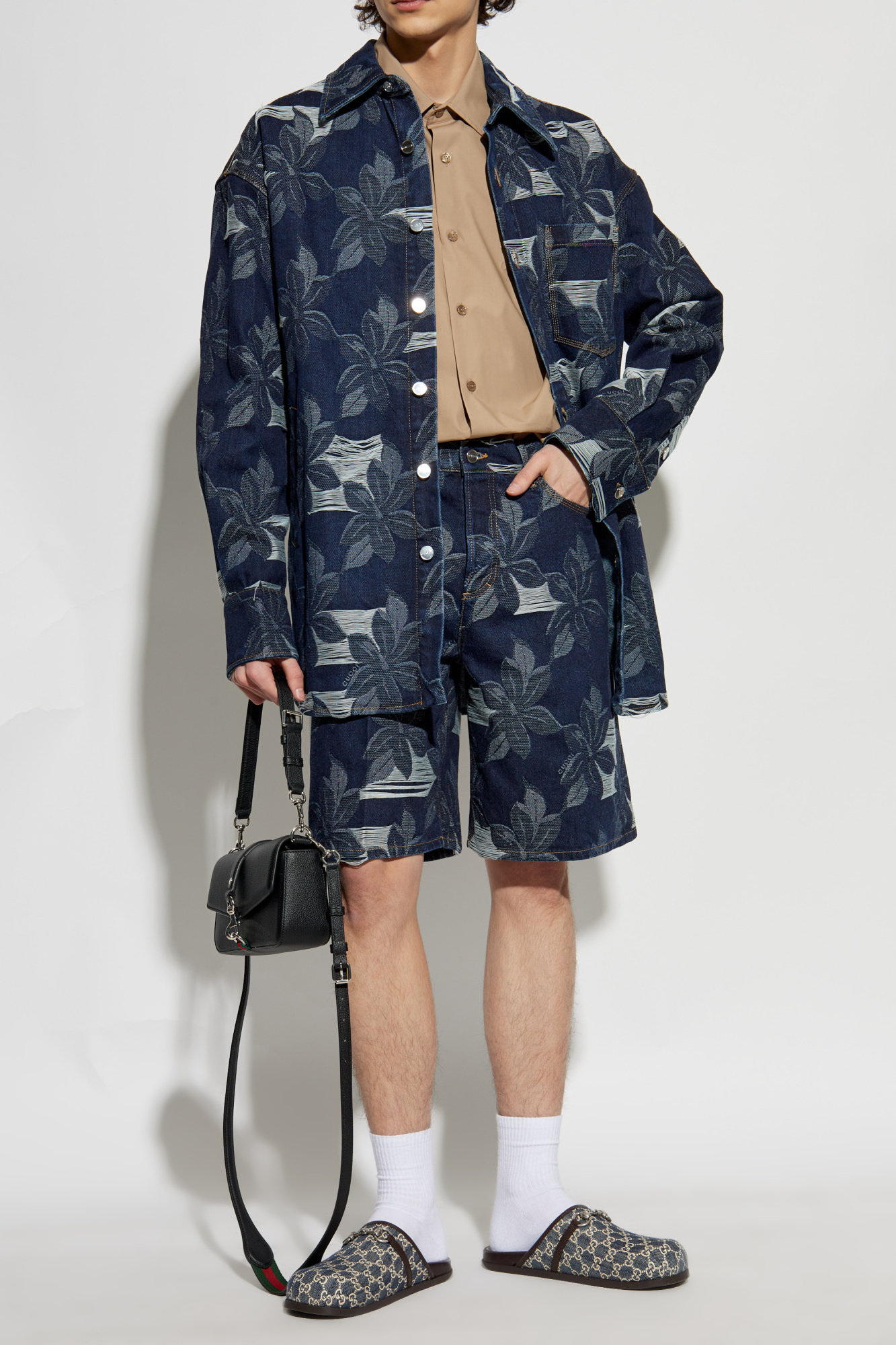GUCCI★素敵！FLORAL COTTON SHORTS Gucci Blue Shorts – RCR Luxury Boutique